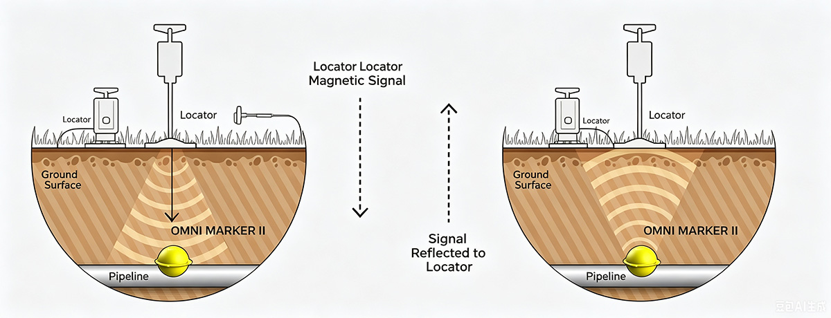 Electronic marker working principle