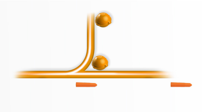 Branch tee marker layout